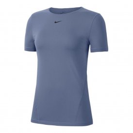 Kortarmet T-skjorte til Kvinner Nike AO9951 Lysestålblå