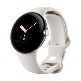 Google Smartklocka 7762996 Silvrig 1, 6" Vit Rostfritt stål