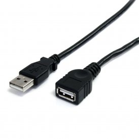 USB-kabel Startech USBEXTAA6BK USB A Svart