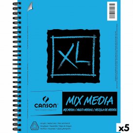 Ritblock Canson XL Mix Media Vit A4 Papper 5 antal 30 Blad 300 g/m²