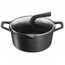 Tefal Kastrull med lock E2494644 Svart Ø 24 cm aluminium