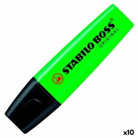 Stabilo Överstrykningspenna Boss Grön Svart/Grön 10 Delar (10 antal) (1