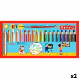 Stabilo Färgpennor Multicolour 18 Delar (2 antal) Trä