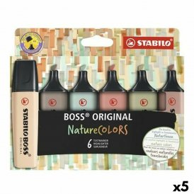 Stabilo Fluorescerande markörsuppsättning Boss Nature Colors Multicolour (5 antal)