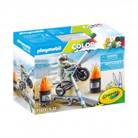 Playmobil Playset Color Motorcykel 18 Delar Plast