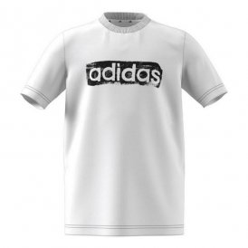 Kortarmet T-skjorte til Barn Adidas B G T2 GN1472 Hvit Bomull