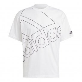 Kortarmet T-skjorte til Menn Adidas Giant Logo Hvit