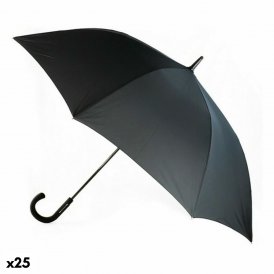 Automatische paraplu 147153 Zwart Metaal (25 Stuks)