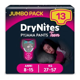 Pakke med jenterbukser DryNites Pyjama Pants Teen (13 uds)