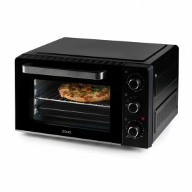 DOMO Elektrisk Mini-ugn 1500 W 28 L svart