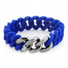 Armband Dames TheRubz 04-100-066 Blauw Grijs Siliconen Roestvrij staal Staal/Siliconen (15 mm x 17 cm)