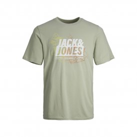Kortarmet T-skjorte til Menn Jack & Jones JCOMAP SUMMER 12257908 Grønn