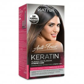 Glättende Haarbehandlung Kativa Keratin Xtreme Care 3 Stücke