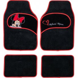 Minnie Mouse Set med bilgolvmattor CZ10339 Svart/Röd