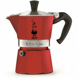 Bialetti Italiensk Kaffepanna 0004942/NP 3 Csészék Röd Aluminium