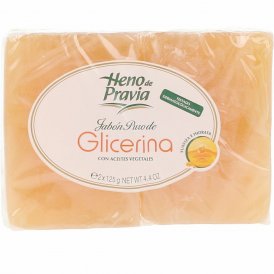 Heno De Pravia Tvål med naturligt glycerin Aceites Vegetales 125 g 2 antal