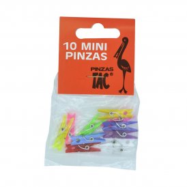 Klädnypor Mini Plast (10 Delar)