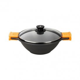 BRA Stekpanna Braisogona_A272028 Svart Svart/orange Metall Aluminium Ø 24 cm 28