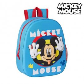 Barnryggsäck 3D Mickey Mouse Ljusblå