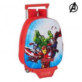 Skolryggsäck 3D med hjul 705 The Avengers Röd