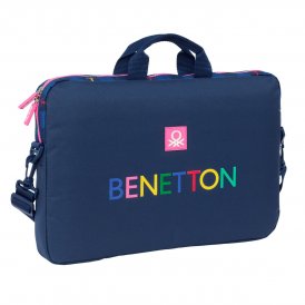 Laptopväska Benetton Damero Marinblå 40 x 27 x 4 cm