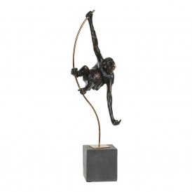 Dekorativ Figur DKD Home Decor Metall Harpiks Ape (18 x 11 x 59 cm)