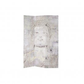 Skärm DKD Home Decor Buddha Kanvas Furu (120 x 2 x 180 cm)