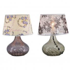 Bordslampa DKD Home Decor 25 x 25 x 33,5 cm Glas Multicolour 220 V 25 W (2 antal)