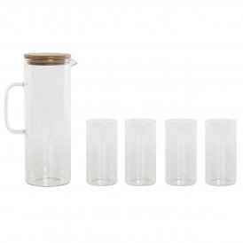Home ESPRIT Glasset Home ESPRIT Transparent Bambu Borosilikatglas 210 ml