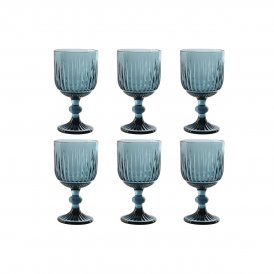 Home ESPRIT Glasset Home ESPRIT Blå Glas 8,8 x 8,8 x 16,3 cm (6 antal)