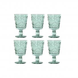 Home ESPRIT Glasset Turkos Glas 345 ml (6 antal)
