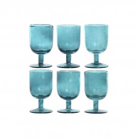 Home ESPRIT Glasset Turkos Glas 300 ml (6 antal)