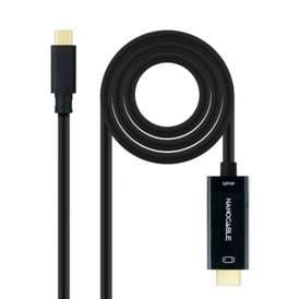 NANOCABLE USB-C till HDMI Kabel 10. 15. 5133 Svart 3 m 4K Ultra HD Guld Polyester