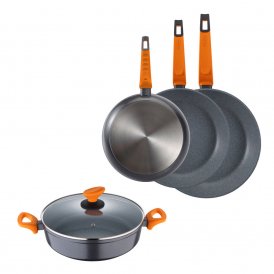 Pfannen-Set San Ignacio Cookware Lava Aluminium Kunststoff Bunt Geschmiedetes Aluminium (4 pcs)