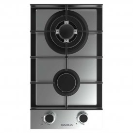 Cecotec Gashäll 2 brännare Bolero Squad G 2400F 5200W Inox gjutjärn trippelkrans Rostfritt stål