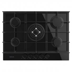Cecotec Gashäll 5 brännare Bolero Squad G 5400F 10400W svart glas WOK gjutjärn