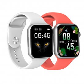 DCU Tecnologic Smartklocka COLORFUL 2 Vit Silvrig silver silikon