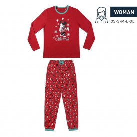 Schlafanzug Mickey Mouse Damen Rot