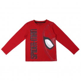 Långärmad t-shirt, Barn Spiderman Röd