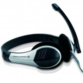 Conceptronic Hörlurar med Mikrofon Allround Stereo Headset Svart Silvrig Plast