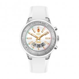 Jacques Lemans Unisexklocka U-50B (Ø 45 mm) Vit Rostfritt stål
