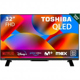 Toshiba Smart TV 32QV2F63DG 32" Full HD HDR HDR10 QLED Svart
