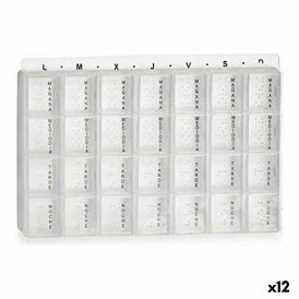 Wekelijkse Pillenhouder Transparant Plastic (12 Stuks)