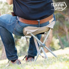 BigBuy Outdoor Hopfällbar pall Adventure Goods Marinblå polyester