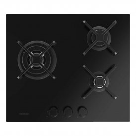 Cecotec Gashäll Bolero Squad G 3400S 3 brännare 6200W Nano Glass gjutjärn svart