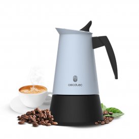 Cecotec Kaffebryggare Italiensk Rostfritt Stål Piccolina 900 Blå 10 Koppar Ergonomiskt Handtag