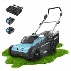 Cecotec Batterigräsklippare E3 Liberty Z Plus 20V 38cm 40L Brushless 3-i-1 mulching blå