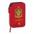 Real Federación Española de Fútbol Real Federación Española de Fútbol Dubbelt pennfodral RFEF M854 Röd 12. 5 x 19. 4 cm (28 Dela