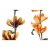 Dekorativa blommor DKD Home Decor Gul Orange EVA (etylvinylacetat ) (2 pcs)