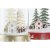 Weihnachtsschmuck DKD Home Decor Verschneit Haus Kristall Rot Baum Auto Gold (2 Stück) (11 x 11 x 17 cm)